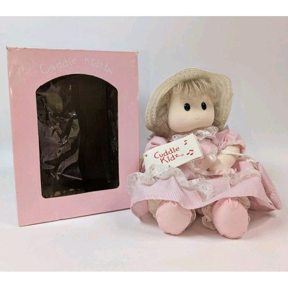 Cuddle Kidz Candi Doll  Pink Lace Dress Berkeley Designs Vtg Taiwan ROC